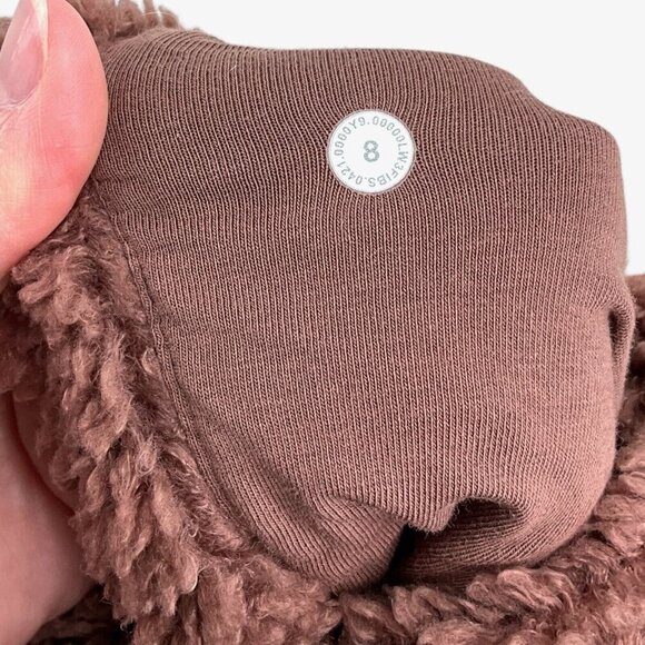 Lululemon Warmth Restore Long Pullover Smoky Topaz Size 8 Fuzzy Fleece High Neck - Picture 7 of 8